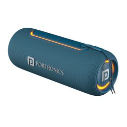 Portronics Resound 2 15W HD Sound Portable Wireless Bluetooth Speaker, in-Built Mic, RGB Lights, TWS Connectivity, Bluetooth v5.3, IPX5 Water Resistant, Type C Charging Port(Blue) image 1