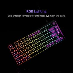Kreo Hive Lite Wired RGB Membrane Gaming Keyboard, Ultra Silent 75% Compact Keyboard, RGB Keyboard Volume Knob, Windows Game Mode Lock Key Board Gaming with RGB Backlight Keyboard (Black, Purple) image 4