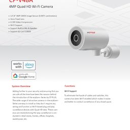 CP PLUS CP-V48A 4MP Quad HD Wi-Fi Camera, 8pcs Infrared Lights and 12pcs LED Lights Provide Black and White and Color Night Vision, Support Built-in Mic & Speaker (V48A) image 2