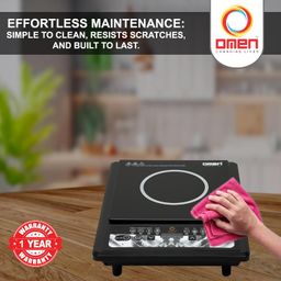 Omen Changing Lives 2000 Watt Induction Cooktop | Push Button | Auto Shut-Off & Over-Heat Protection | Digital Display | 7 Cooking Mode & BIS Approved | 1-Year Warranty image 5