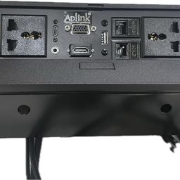 Office Conference Table Hydraulic PopUp Box with C Type USB Type-C Port HDMI VGA RJ45 USB 3.5MM Audio Port & Power Socket Black image 1