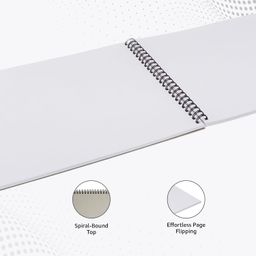 Amazon Brand - Solimo A4 Paper Sketchbooks, Spiral-Bound, Professional-Grade Sheets, Compatible with a Range of Art Material (Set of 2) image 3