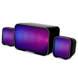 ZEBRONICS Pluto 1-2.1 Channel Desktop Speaker with 15 watts Output, Bluetooth 5.3, 3.5mm Jack Line Input, Inbuilt Volume Control, USB Powered, RGB Lights image 1