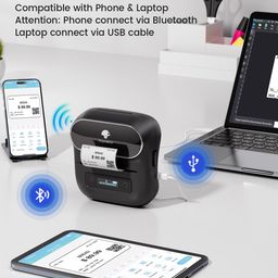 Phomemo M220 Desktop Thermal Label Printers, NewestThermal Label Maker, Multiple Template Font for Home,Office,Business,Organization,Inkless Printer Compatible with Phone &Laptop, 1Year Warranty image 5