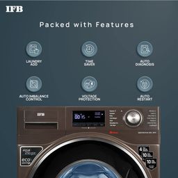 IFB 9 Kg 5 Star Front Load Washing Machine 2X Power Steam (EXECUTIVE PLUS MXS, Mocha, In-built Heater, 4 years Comprehensive Warranty) image 5