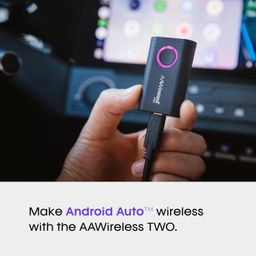 AAWireless Two - Android Auto Wireless Adapter - Convert Factory Wired Android Auto to Wireless - Multifunctional Button - Easy Plug and Play Setup - Seamlessly Connect Via Bluetooth - Made in Europe image 2
