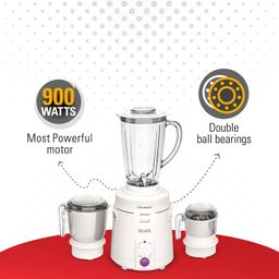 Sujata Supermix 900 Watts Mixer Grinder | 22000 Rotations Per Min | 90 Minutes Continuous Running | 3 Versatile Jars 1750 ml, 1000 ml and 400 ml image 3