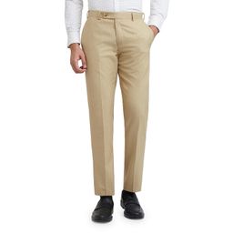 park avenue Men's Polyester Blend Structure Pattern Smart Fit Flat Front Formal Trouser image 1
