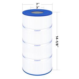 Cryspool® 07031 Filter Compatible with CCP240, R173572, Quantum-240, 178569, C-7469, PCC60, Ultral-A4, FC-1975, 4×60 Sq. Ft Pool Filter Cartridge, 4 Pack image 3