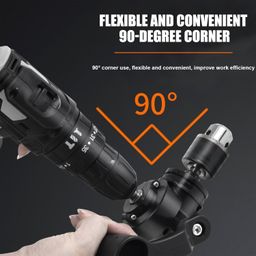 Even 90 Degree Drill Attachment, Right Angle Drill Adapter with Auxiliary Handle, Adjustable. image 5