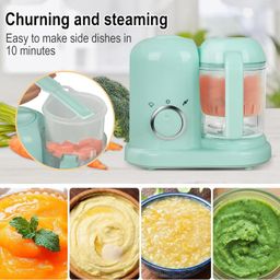 darkness Baby Food Diversification Steamer Blender - 4 in 1 Multi-Function Defrosting Warming Soft Steaming Fast Steamer (Green) image 4