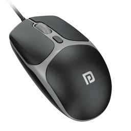 Portronics Toad 103 Wired Optical Mouse with 2400 DPI, Plug & Play, Ambidextrous, Hi-Optical Tracking, 1.5M Cable Length, 30 Lakhs Click Life, Ergonomic Mouse for Comfortable All-Day Grip (Black) image 1