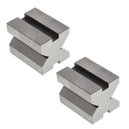 TINVHY 4PCS V-Block and Clamp Set 1-5/8in x 1-1/4in x 1-1/4in Hardened Steel 90 Degree Angle image 3