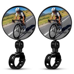 comfortfriends Cycle Rearview Mirror, Essential Cycle Mirror for Safe Riding and Enhanced Visibility Bicycle Rear View Mirrors with Protective Film Adjustable 360° Handlebar Convex Mirror (2 Pieces) image 1