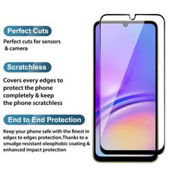 POPIO Military-Grade Gorilla Tempered Glass for Samsung Galaxy A05 / M05 / F05 (Black) with Edge to Edge Coverage and Easy Installation Kit image 2