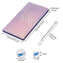 ldreamam Sumind Magnetic Makeup Eyeshadow Empty Palette Set With Depotting Spatula and 30 Metal Stickers - Mermaid Kit for Makeups image 2