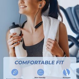 Bouncefit Bluetooth Wireless Neckband, 42 Hours Continuous Playback Battery, Fast Charge, IPX7, Dual Pairing, Low Latency, Active Noise Cancellation, Magnetic Earbuds with Mic Earphones (Red) image 4