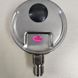 "Ji" Japsin Instrumentation Glycerin Filled Pressure Gauge, 4" Dial, SS 304 Case Bayonet Type & SS 316 L, Range 0 to 56 Kg/Cm2 With Dual Scale of 800 PSI, Direct Mounting Bottom Entry. 1/2" BSP Conn image 4