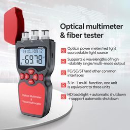 NOYAFA Fiber Optic Cable Tester, PON Power Meter, FC/SC/ST/LC Interface Cable Test Tool, Built-in 20mW Visual Fault Locator, Portable Fiber Optic Power Meter CCTV CATV Engineering Maintenance image 2