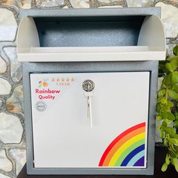 rainbow enterprises Milk Box, Newspaper Box and Mail Box All-in-one for Home and Office with GODREJ CAM Lock Fixed to The Box & Fixing Hardware Included.. image 5