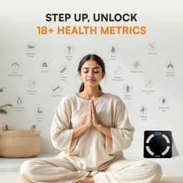 fitelo Bluetooth Smart Scale, BMI Weight Machine for Body Weight with 18 Body Parameters, Body Fat Analyzer Machine & Body Composition Scale with APP, LED Display & 1 Year Warranty (‎TR-FT 2024) image 3