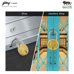 Godrej Locking Solutions and Systems Nav-tal Key Padlock (Gold, Rust Resistant Finish) image 3