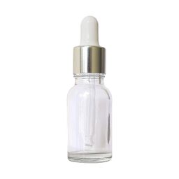 Zenvista Meditech Multipurpose Empty Glass Bottle with Silver Plating Dropper For Essential Oils, Fragrances, Perfumes,Serum Bottles (15 ml) - Pack of 3 image 2