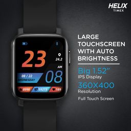 helix METALFIT 2.0 smartwatch with Bluetooth Calling, 1.5" HD IPS Full-Touch Display, SPO2, Body Temperature & BP Measurement, 20 Sports Modes and Unlimited Watch Faces image 3