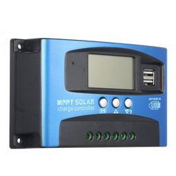 f fabobjects F FABOBJECTS® 40A MPPT Solar Charge Controller Dual USB LCD Display Auto Solar Cell Panel Charger Regulator image 1