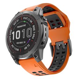 Isabake Compatible with Fenix 7 Band 22mm Easy-fit Silicone Watch Strap Replacement for Fenix 5/Fenix 5 Plus/Fenix 6/Fenix 6 Pro/ Forerunner 935/Forerunner 945/Approach S60/Quatix 5 image 1