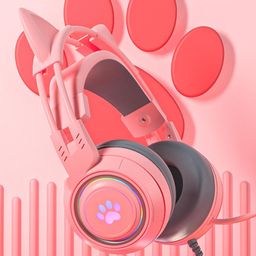 MERISHOPP®Wired Gaming Headset Sy-G25 with Mic USB for PC for Android iOS for VR Pink|Computers/Tablets & Networking | Headsets|1 Piece Wired Gaming Headset image 4