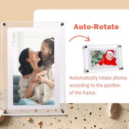 Maovz 10.1-Inch Wi-Fi Digital Picture Frame with Frameo App - Acrylic Frame Design, 32GB Storage, IPS Touchscreen, Auto-Rotate, Easy Sharing via App (10.1 Inch) image 4