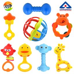 WISHKEY Colorful Attractive Plastic Non Toxic Set of 8 Shake & Grab Rattle BPA Free for New Born and Infants (Pack of 8, Multicolor) image 5