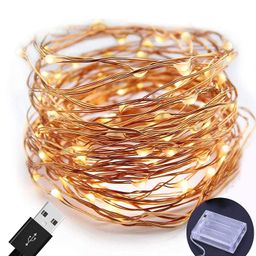 Lexton 5 Meter 50 LEDs LED Fairy String Lights USB Powered and 3 AA Battery Operated |for Indoor Decorations (Battery not Included) (Warm White, Pack of 1), Standard (Lex-5mcopper/USB-Battery) image 1