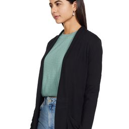 max Women Viscose Solid Open-Front Open Front Shrug image 3