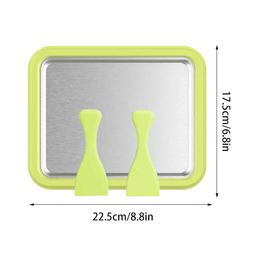 Fried Yogurt Machine Rolled Ice Machine for Sorbets Soft Serve Frozen Yogurt Green image 2