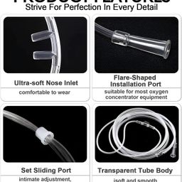 CROSSMED O2 Nasal Soft Tube For Concentrator Or Cylinder With Adjustable Oxygen Concentration - Adult | Pack Of 4 Size 2 Meter image 3