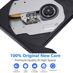 ooclcurful External CD/DVD Drive, USB 3.0 CD Player DVD Drive ROM +/-RW Optical Reader Writer Burner for Windows 10/8/7, Linux, Mac Laptop Desktop PC, MacBook Pro/ Air, iMac, Surface Pro (Black) image 4