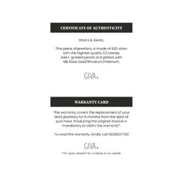 giva 925 Silver Golden Three-Stoned Stud Earrings | Gifts for Girlfriend, Gifts for Women and Girls |With Certificate of Authenticity and 925 Stamp | 6 Month Warranty image 5