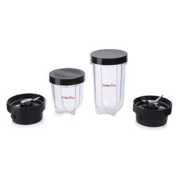 Prime Plus Deluxe Juicer jar and Bullet Jar Combo ABS Plastic Set of 2 Bullet Jars (500ml and 350ml) 1 Juicer Jar 1500ml Black image 3