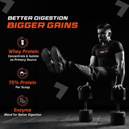 FUELONE Whey Max (Chocolate, 1kg / 2.2lbs) | Whey Protein Concentrate & Whey Protein Isolate | 27g Protein image 5