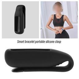 The Lord of the Tools Clip Holder Compatible with Fitbit Charge 5 Fitness Tracker Pocket Clip Replacement Portable Soft Silicone Case Cover Black image 2
