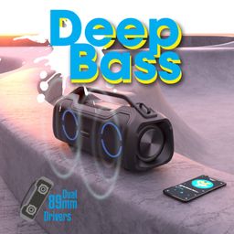 ZEBRONICS Zeb-Sound Feast 500 Bluetooth 5.0 Portable Speaker with 70W, 9H* Backup, TWS, IPX5 Waterproof, Call Function, RGB Lights, AUX, mSD, Voice Assistant, Type C and Grill Finish image 5