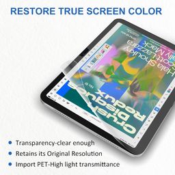 XIRON 2 Pack Paperfeel Screen Guard for iPad A16/11th/10th Generation 2025/2022, Matte PET Paper Screen Protector for iPad Writing and Drawing Anti-Glare and Easy Installation image 5