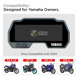 Spartan Shield [2 PACK Digital Meter Screen Guard Compatible With YAMAHA MT15, R15 V3, FZS-FI V4 2024 BIKES || Instrument Cluster Protector || Scratch Cover AccessorIes [Not Tempered Glass] image 2