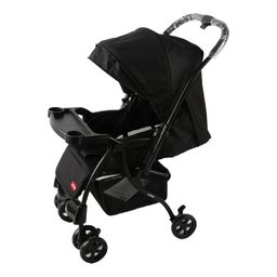 Luvlap Sunny Stroller/Pram with Reversible Handlebar, 5 Point Harness, 3 Level Recline Adjustment, Compact and Easy Fold, for Newborn Baby/Kids, 0-3 Years (Black) image 1