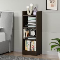 Lukzer 3 Layer Engineered Wood Multipurpose Rack Bookshelf Storage Organizer Stand (MR-010/Wenge/90x33x24cm) - Modern Wenge Bookshelf Storage for Home Organization image 1