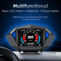 CLOUDSALE Digital P2 OBD2 Speedometer Car HUD Head Up Display with Speed MPH, Tachometer, Troubleshooting, Improvement Warning Function HD Display Universal For Car HUD Meter image 2