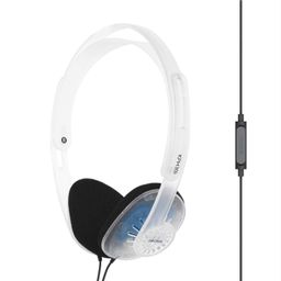 Koss KPH30iCL On-Ear Headphones, in-Line Microphone and Touch Remote Control, D-Profile Design, Wired with 3.5mm Plug (Clear) image 1
