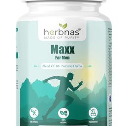 Herbnas Maxx for Men | 100% Ayurvedic with 30+ Herbs like Authentic Himaliyan Shilajit/Shilajeet & Ashwagandha | For Immune Health, Enhanced Lean Muscle Mass | Natural Herbal Blend for Vitality & Performance image 1